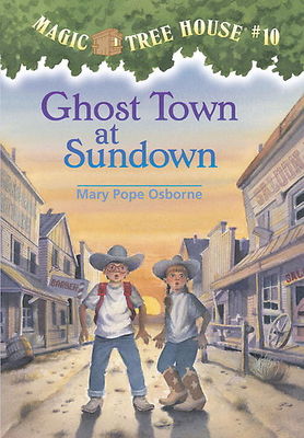 Ghost town at sundown
