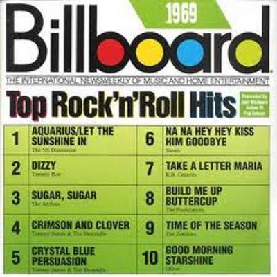 Billboard top rock 'n' roll hits, 1969