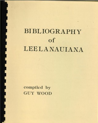 Bibliography of Leelanauiana