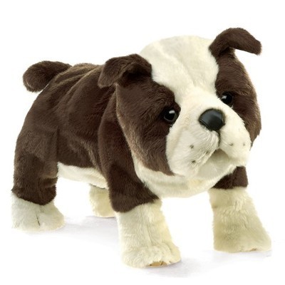 English bulldog puppy puppet.