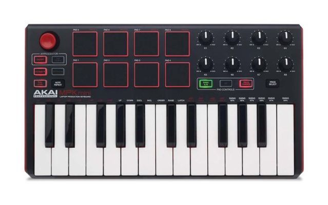 MIDI controller kit : AKAI MPK mini keyboard and pad controller