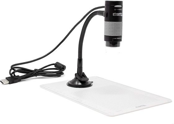 S.T.E.M. kit : Plugable 250x digital USB microscope with observation stand.