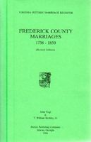 Frederick County marriages, 1738-1850