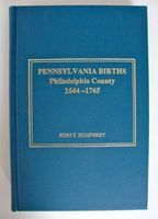 Pennsylvania births, Philadelphia County, 1644-1765