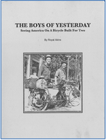 The boys of yesterday : seeing America on a bicycle built for two
