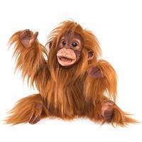 Baby orangutan puppet.