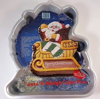Santa'n sleigh cake pan.