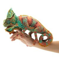 Small chameleon puppet.