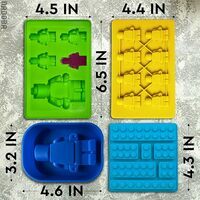  Minifigure  Silicone Baking Molds 3-Piece Set